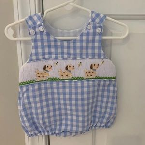 Smocked Boys Puppy bubble